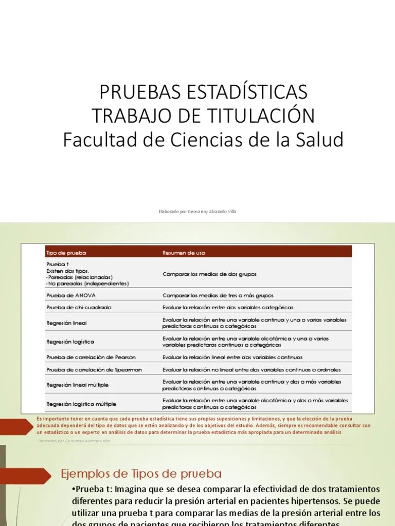 Pruebas Estadisticas | PDF | Análisis De Regresión | Estadísticas
