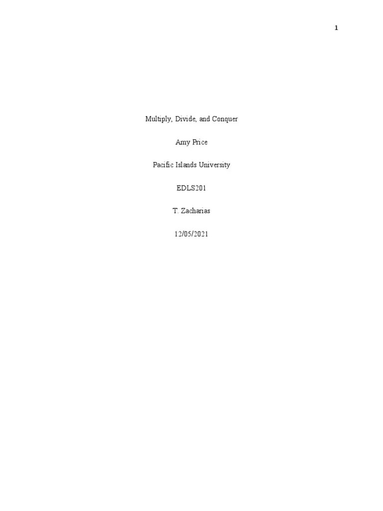 Lesson Plan Divide And Conquer | PDF | Division (Mathematics ...