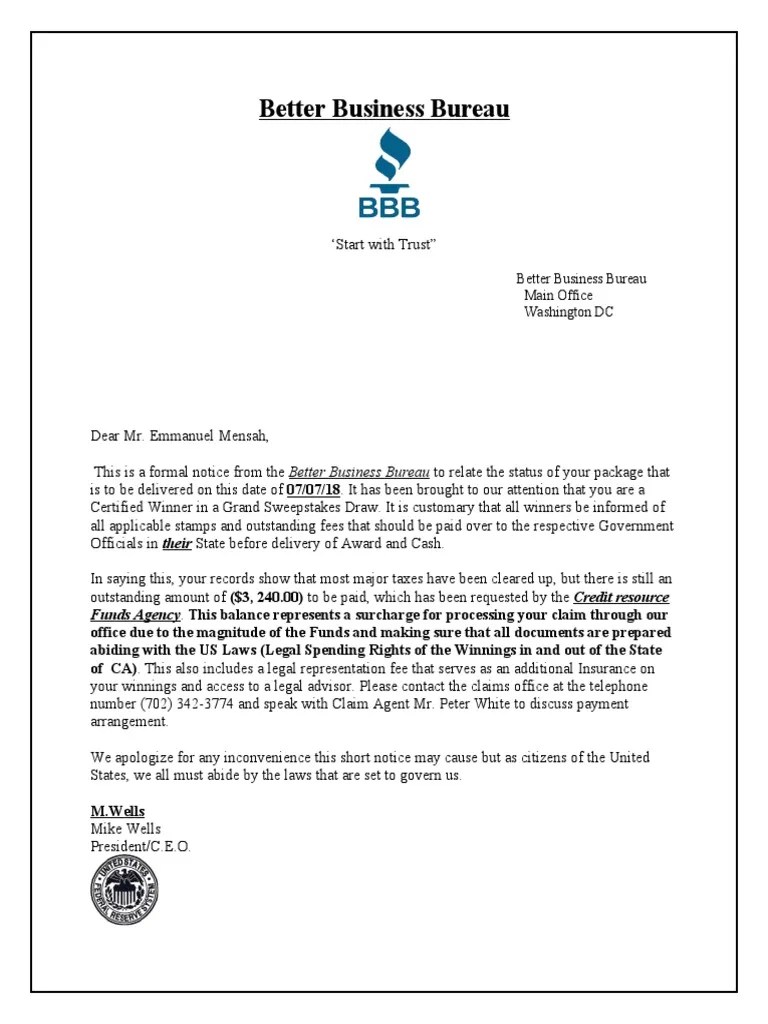 Better Business Bureau | PDF