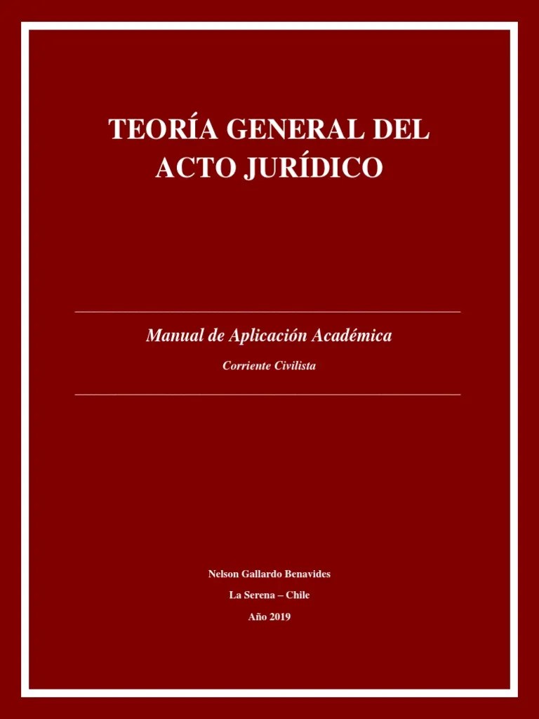 Teoría General Del Acto Jurídico | Descargar Gratis PDF | Justicia ...