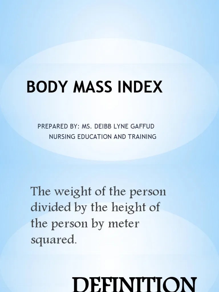Body Mass Index | PDF