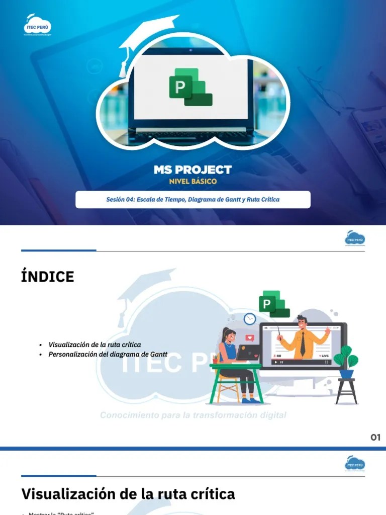 Sesión 04 - Ms Project Básico | PDF