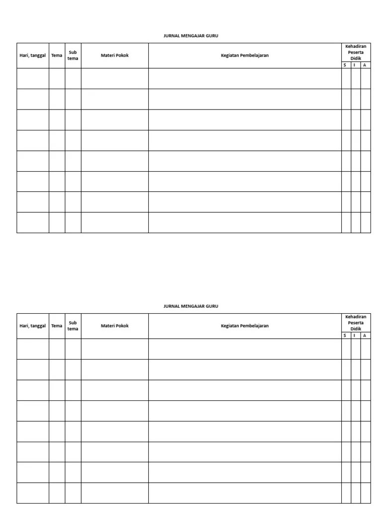 Jurnal Mengajar Guru | PDF