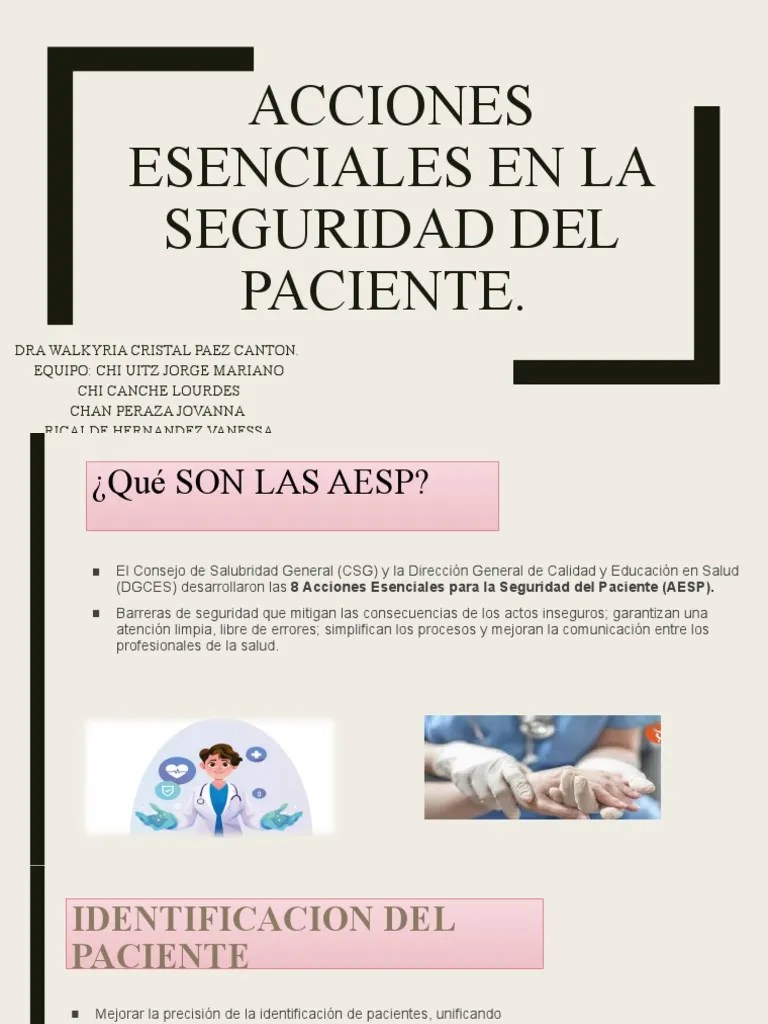 Acciones Esenciales En La Seguridad Del Paciente | Descargar Gratis PDF ...
