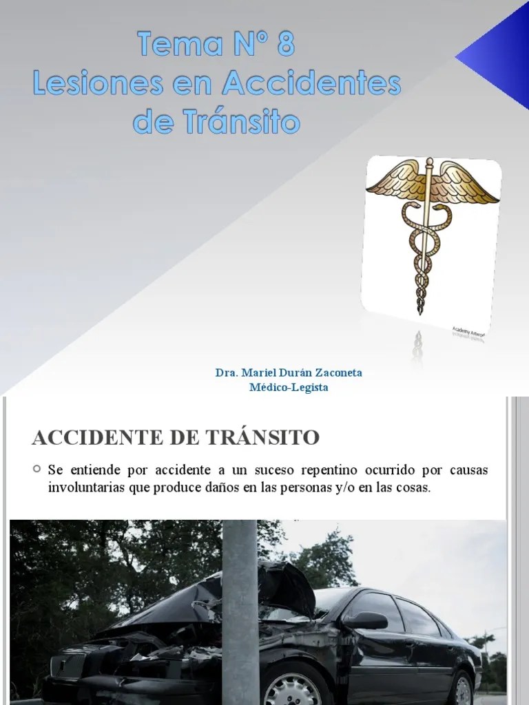 TEMA 8 LESIONES EN ACCIDENTES DE TRÁNSITO 2016 | PDF | Accidente De Tráfico | Biomecánica