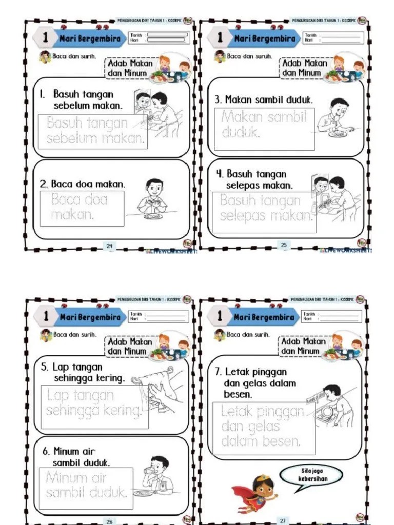 Adab Makan Minumprasekolah | PDF