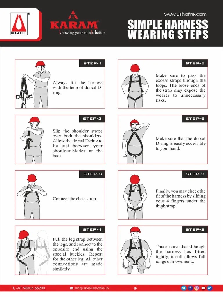 Full Body Harness Wearing Steps | PDF