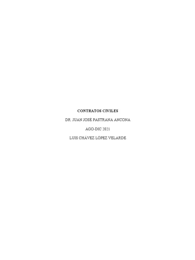 Contratos Civiles Apuntes | PDF | Derecho Civil (sistema Legal ...