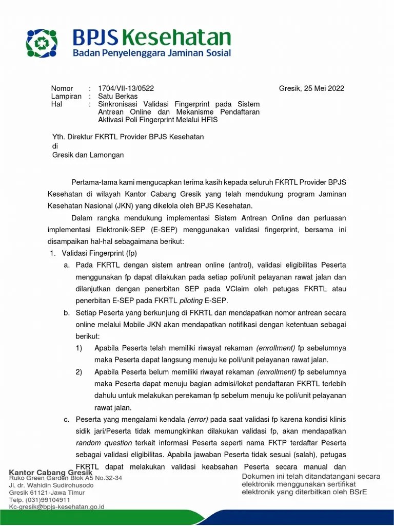 1704 - Sinkronisasi Validasi Fingerprint Pada Sistem Antrean Online Dan Aktivasi Fingerprint ...