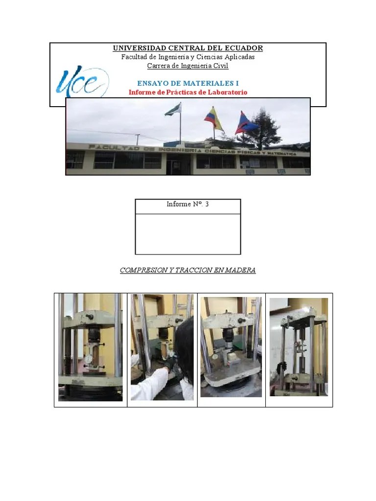 Grupo - 3.1 - Practica - 3 - (Compresion Y Traccion En Maderas) | Descargar Gratis PDF | Madera ...