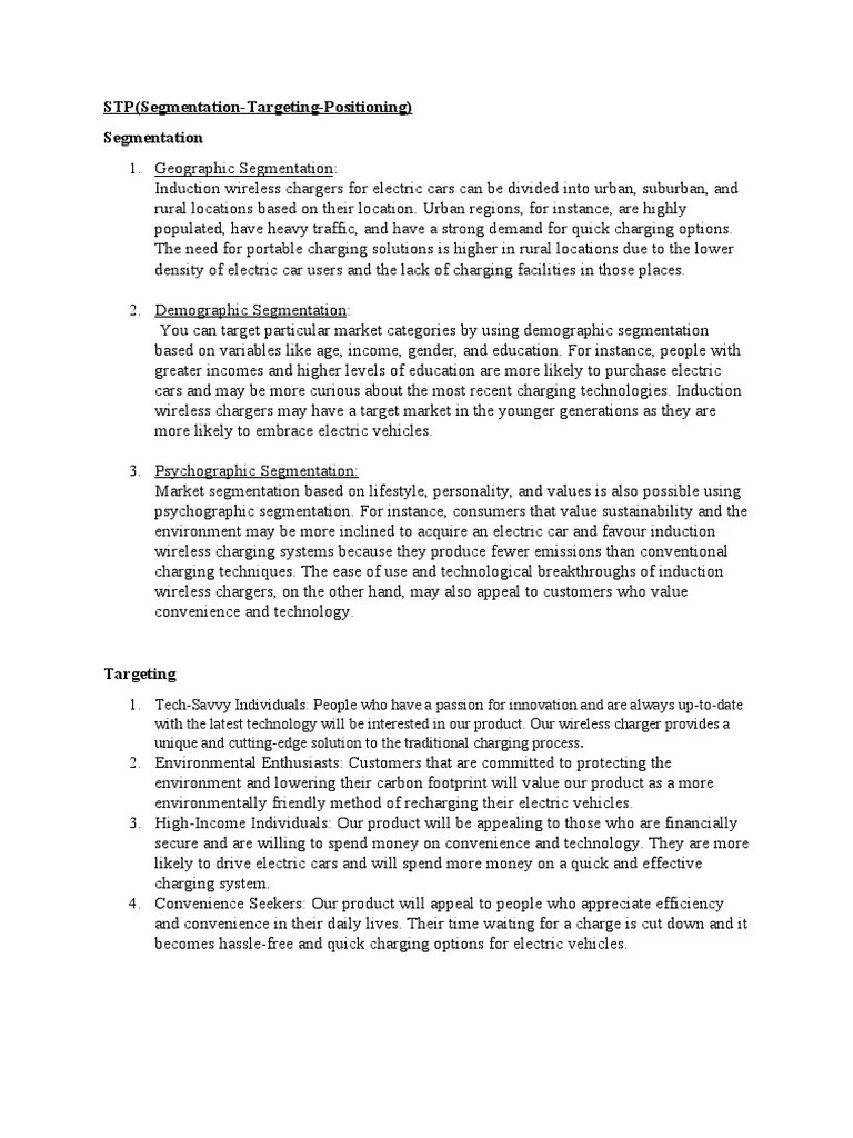 STP (Segmentation-Targeting-Positioning) Segmentation | PDF | Market ...