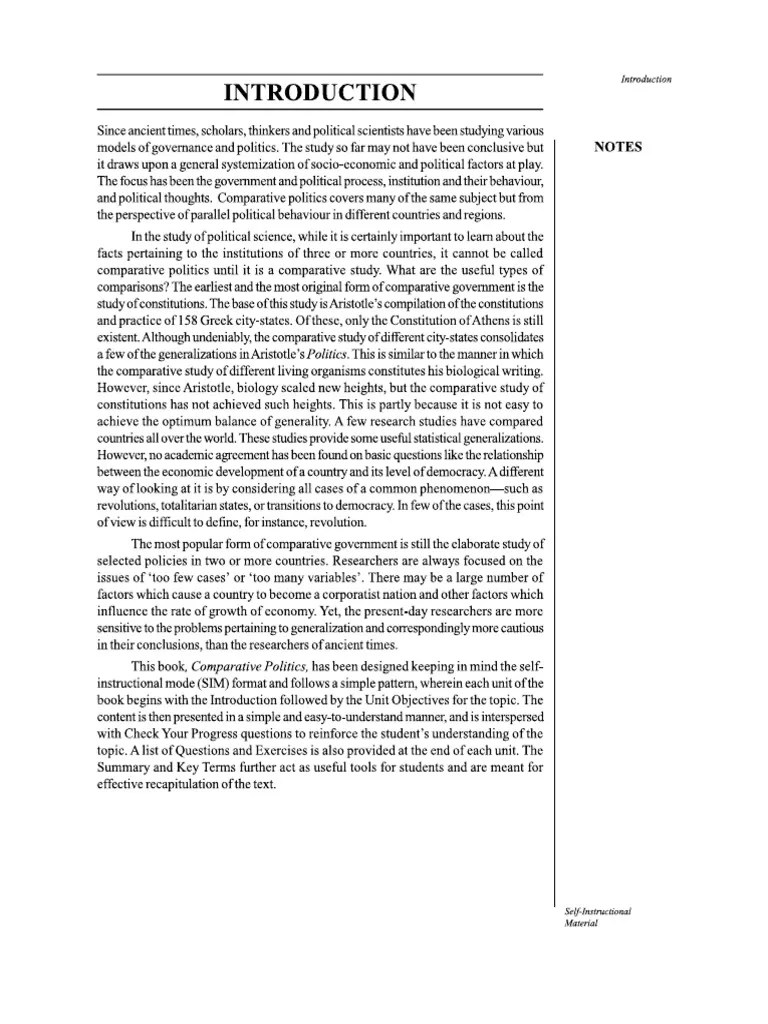 Comparative Politics (Introduction) | PDF