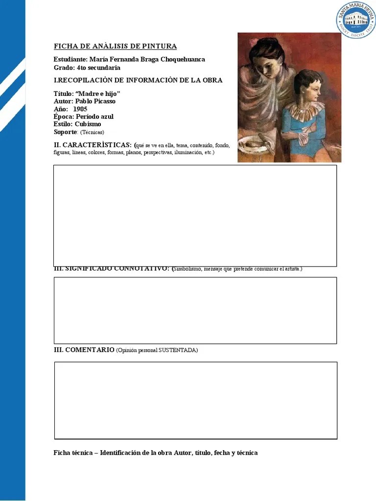 Ficha De Anàlisis De Pintura | PDF | Color | Pinturas