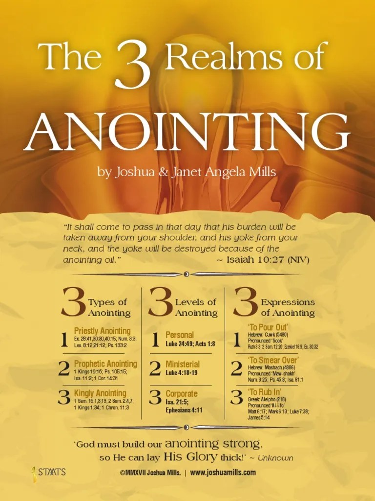 3 Realms Of Anointing | PDF | Anointing | Jesus