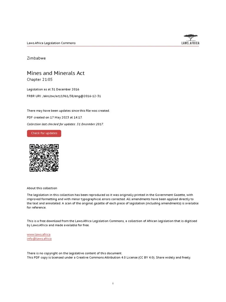 Mines And Minerals Act | PDF | Prospecting | Mineral Rights