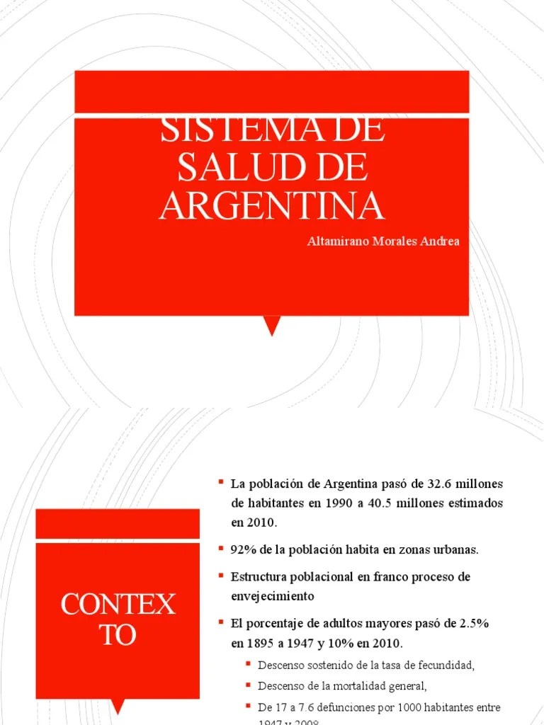 Sistema De Salud De Argentina | PDF | Cuidado De La Salud | Especialidades Medicas