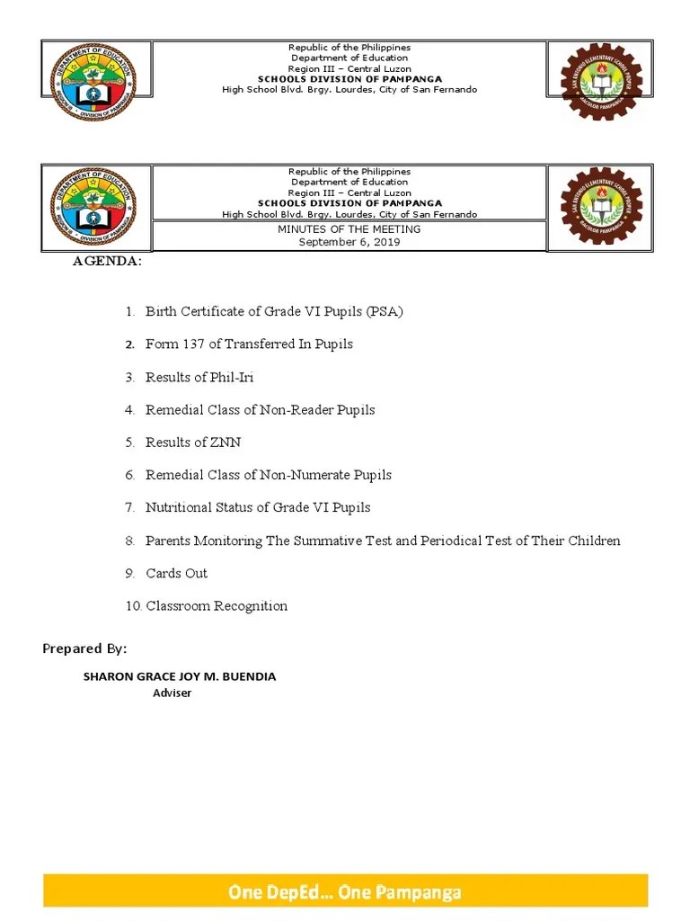 Minutes Of The Meeting Soft | PDF