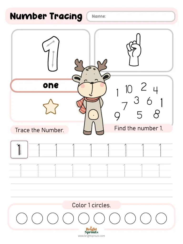 1 10 Number - Tracing Worksheets | PDF