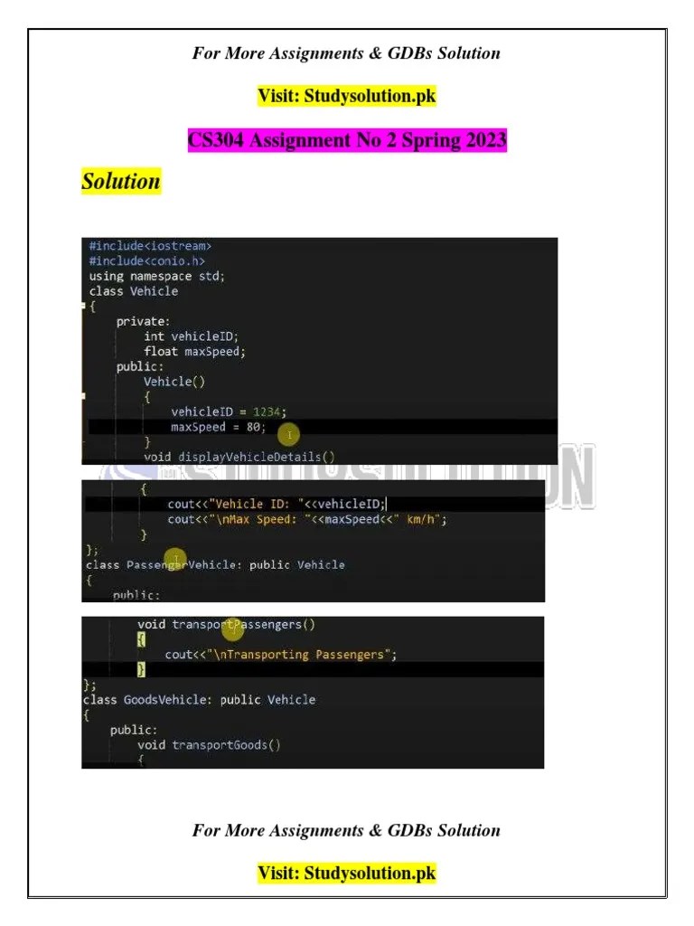 CS304 Assignment No2 Spring 2023 | PDF