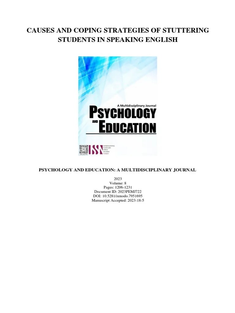 Causes And Coping Strategies Of Stuttering Students In Speaking English ...