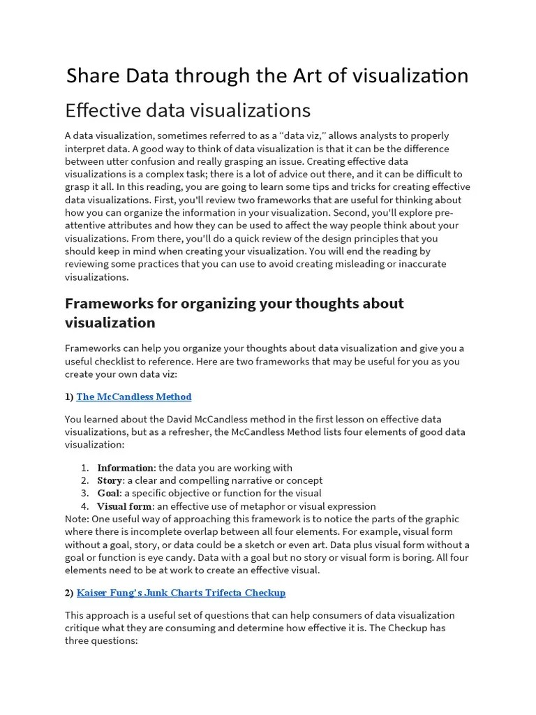 Share Data Through The Art Of Visualization | PDF | Chart | Scatter Plot