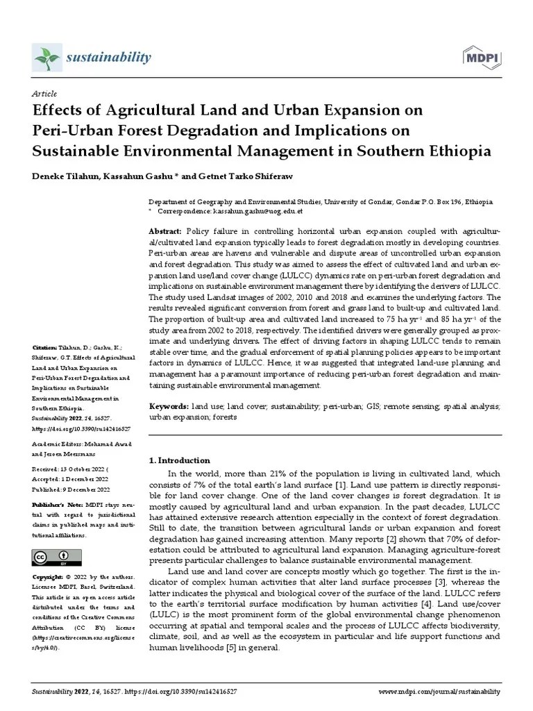 Land Use Land Coverchange Analysis | PDF | Habitat Destruction | Remote Sensing