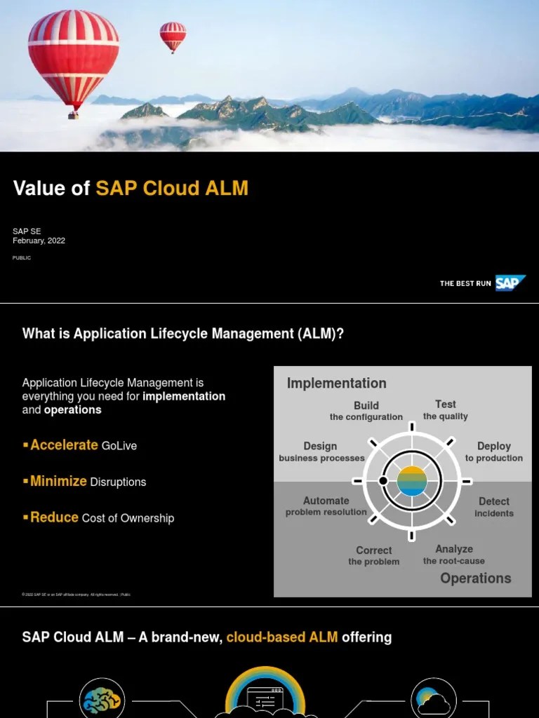 Value Of SAP Cloud ALM | PDF | Cloud Computing | Automation