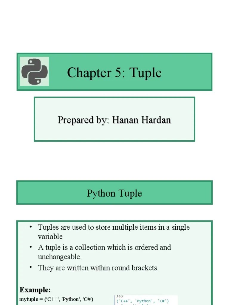 Chapter 5 - Python Tuple | PDF | C Sharp (Programming Language ...
