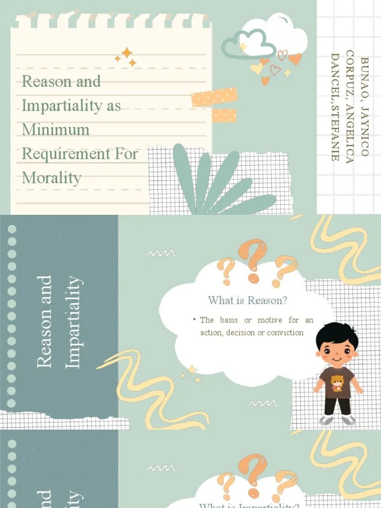 Lesson 2 Reason And Impartiality Minimum Requirement For Morality | PDF