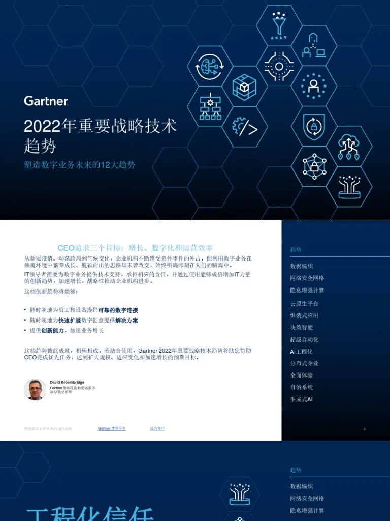 2022 Gartner Top Strategic Technology Trends Ebook CN | PDF