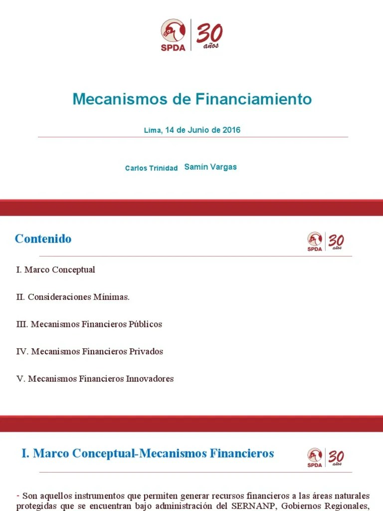Mecanismos De Financiamiento | PDF | Los Bosques | Fauna