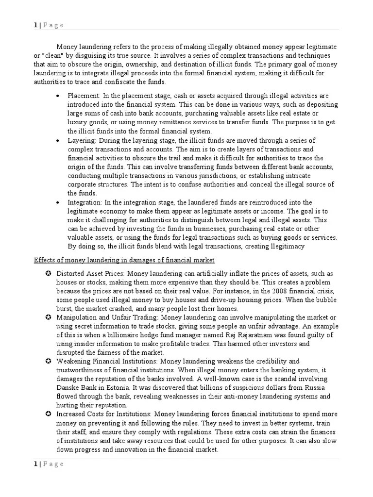 Money Laundering | PDF | Money Laundering | Illegal Drug Trade
