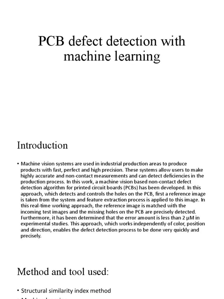 PCB Defect Detection With Machine Learning | PDF