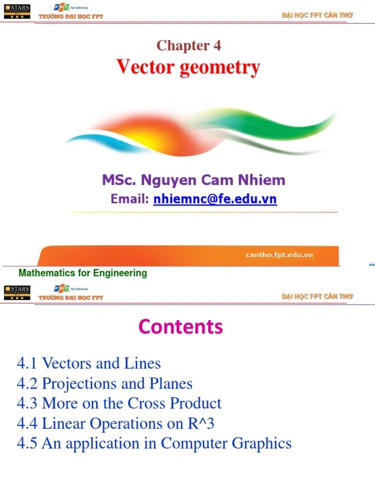 MAE101-ALG-Chapter 4 - Vector Geometry | Download Free PDF | Vector ...