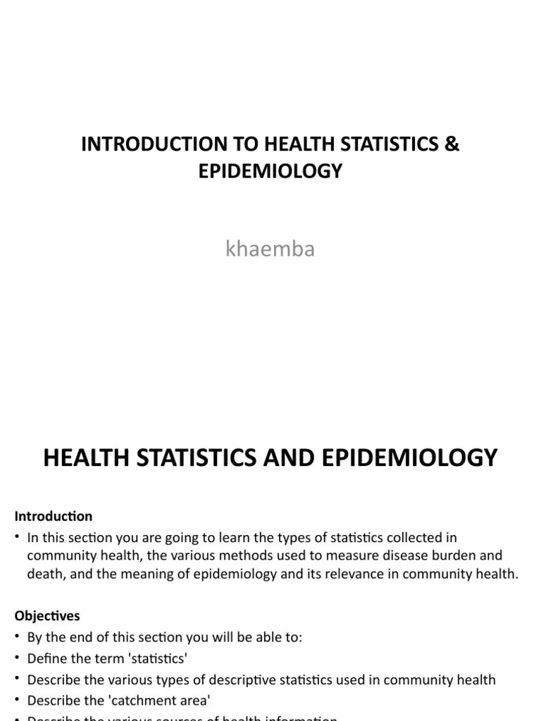 Introduction To Health Statistics & Epidemiology | PDF | Statistics ...