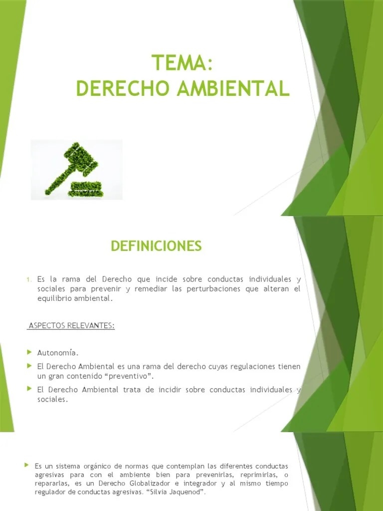 Derecho Ambiental Y Principios Ambientales | PDF | Ley Del Medio Ambiente | Entorno Natural