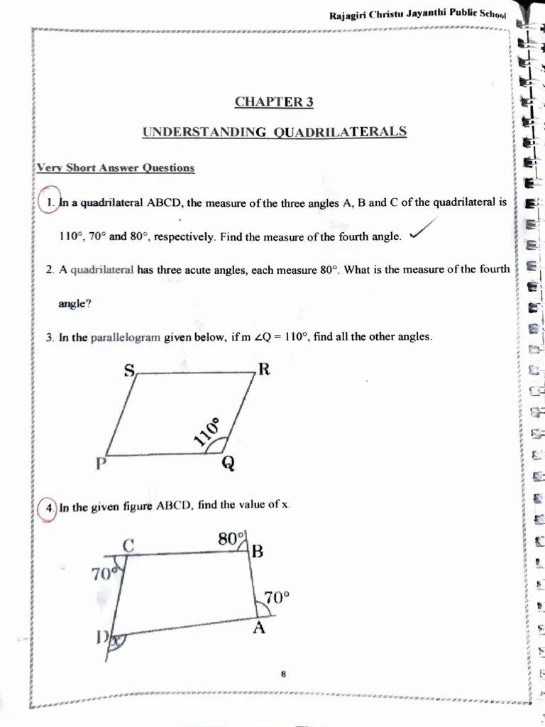 Understanding Quadrilaterals Workbook | PDF