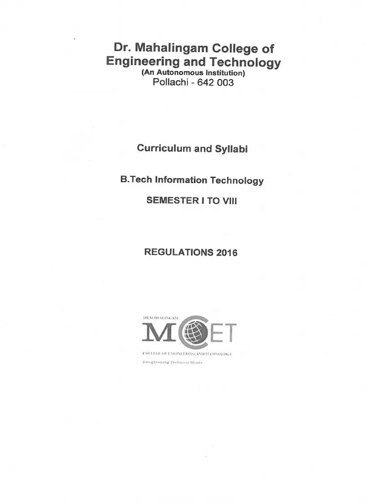 B.tech. Information Technology - V7 | PDF