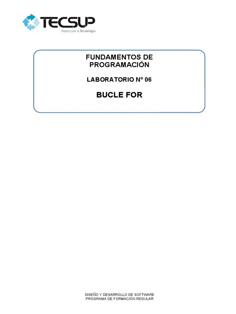 Lab 06 - Bucle For | PDF | Python (lenguaje De Programación) | Laboratorios