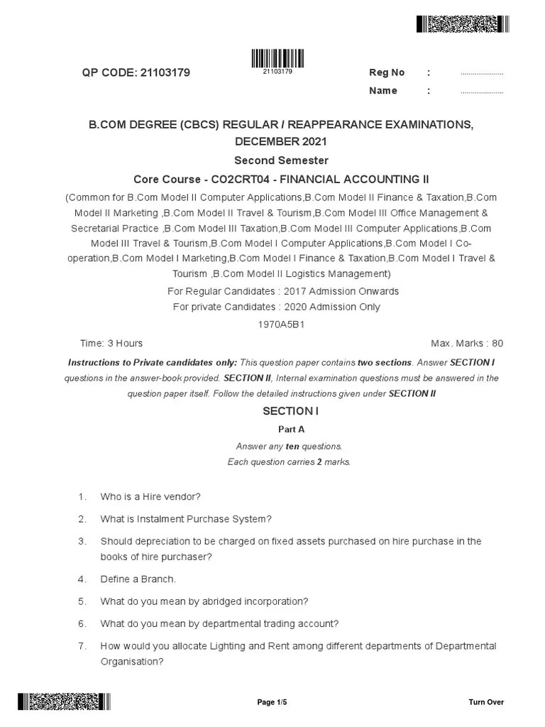 Bcom 2 Sem Financial Accounting 2 21103179 Dec 2021 | PDF | Stocks ...