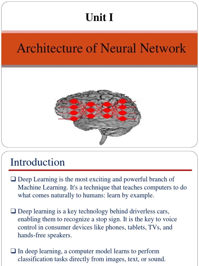 Unit I Architecture Of Neural Network | Download Free PDF | Artificial Neural Network | Neuron