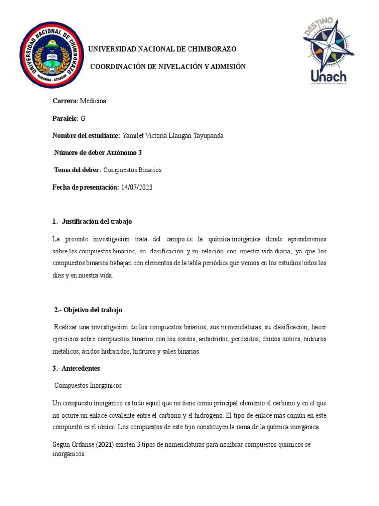 Ejercicios De Quimica Inorganica | PDF | Compuestos Químicos | Óxido