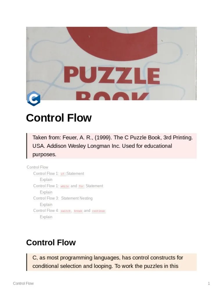 Control Flow | PDF | Control Flow | Software Engineering
