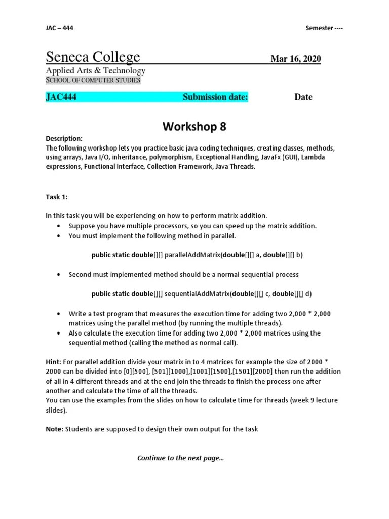 Workshop - 8 (Summer - 2022) | PDF | Method (Computer Programming) | Java (Programming Language)