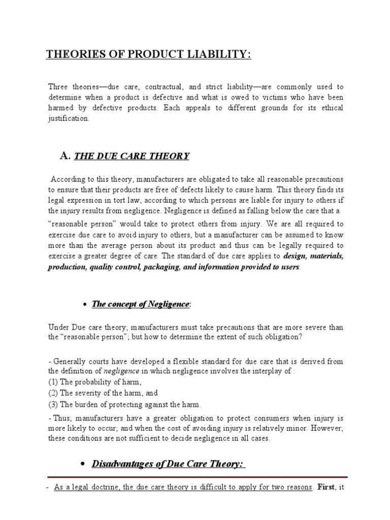 Product Liability | PDF | Product Liability | Negligence