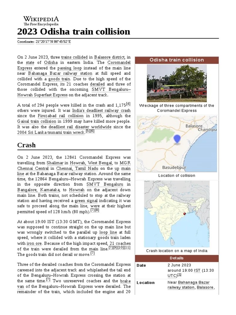 2023 Odisha Train Collision | PDF