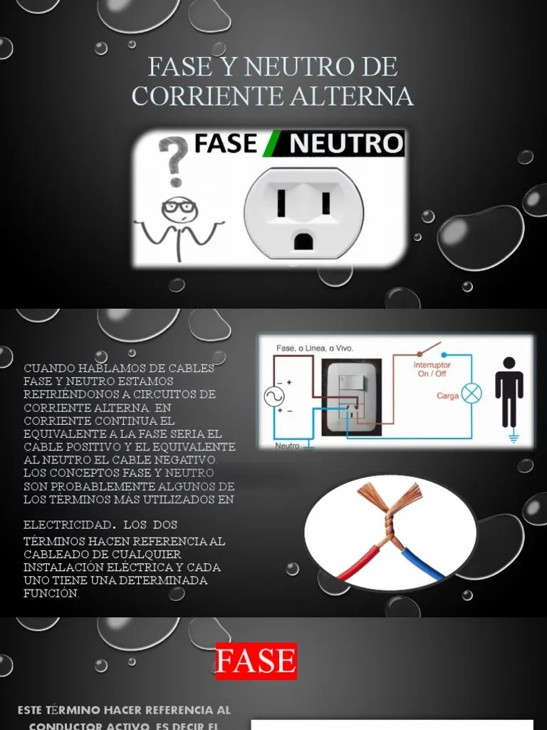 Fase Y Neutro De Corriente Alterna | PDF