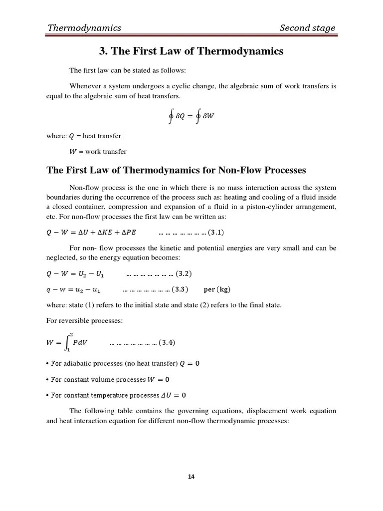 First Law | PDF | Heat | Gases