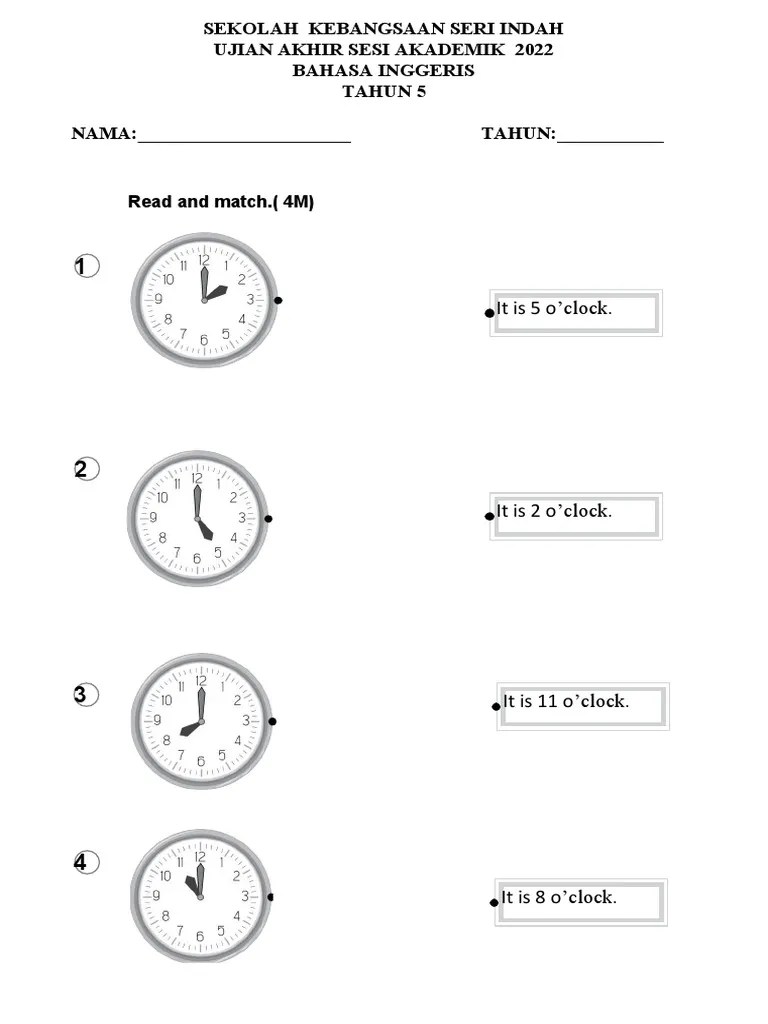 Exam Year 5 A 2022-2023 | PDF