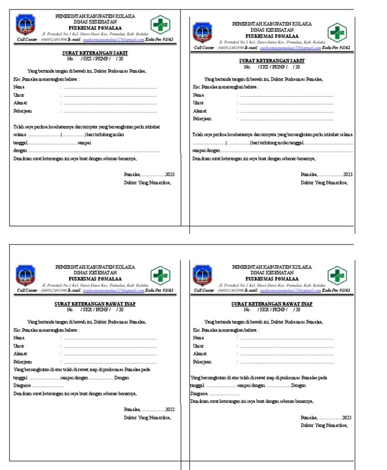 Surat Keterangan Sakit | PDF